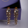 Kanak Gold Plated Moissanite Drop Earrings